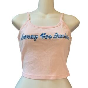 Vintage 1999 Bloodhound Gang Hooray for Boobies Tour Tank Top Anvil Y2K Cropped